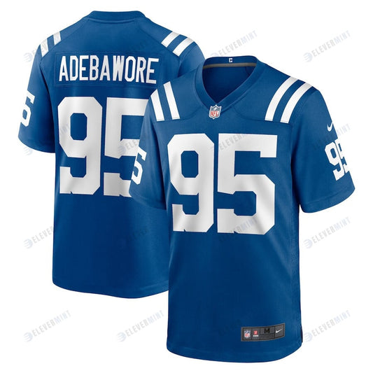 Adetomiwa Adebawore 95 Indianapolis Colts Men Team Game Jersey - Royal