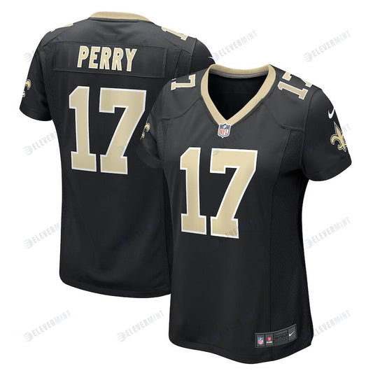 A.T. Perry 17 New Orleans Saints Women's Team Game Jersey - Black